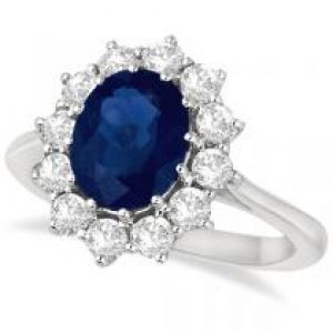 Allurez Oval Blue Sapphire & Diamond Accented Ring 14k White Gold ring.jpg